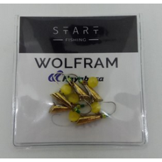 Мормишка вольфр. Start Fishing Конус гач.№12 Gold CAT eye 4 мм 1,2 г 038-040-1