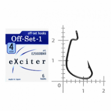 Гачок eXciter model  Off-Set - 1     № 4  (6 hooks)