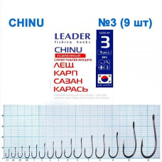 Гачок Leader Chinu  BN  №  3 (9 hooks)