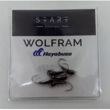 Мормишка вольфр. Start Fishing Банан із насічками гач.№14 Black 3,5 мм 024-035-1