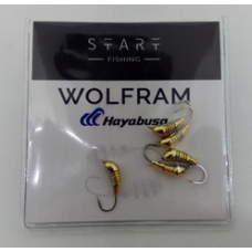 Мормишка вольфр. Start Fishing Банан із насічками гач.№14 Gold 3,5 мм 024-035-1