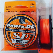 Шнур Carpe Diem Power PE Ultra high Orange 9,2 кг 125 м 0,13 мм