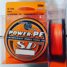 Шнур Carpe Diem Power PE Ultra high Orange 11,1 кг 125 м 0,15 мм