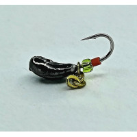 Мормишка вольфр. Start Fishing Часник гач.№18 Black з ланцюжком 3 мм 0,4 г 046-030-1