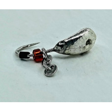 Мормишка вольфр. Start Fishing Часник гач.№18 Silver з ланцюжком 3 мм 0,4 г 046-030-1