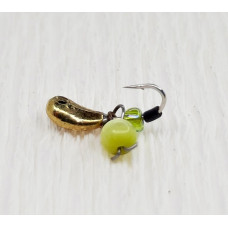 Мормишка вольфр. Start Fishing Часник гач.№18 Gold CAT eye 3 мм 0,4 г 046-030-1