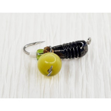 Мормишка вольфр. Start Fishing Банан із насічками гач.№18 Black CAT eye 2,5 мм 0,3 г 024-025-1