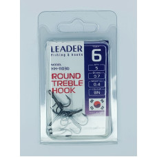 Трійник Leader ROUND TREBLE №  6 (5 hooks)
