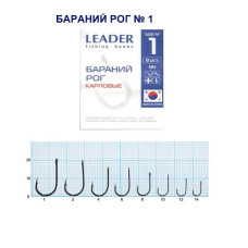 Гачок Leader Бараний ріг BN № 1 (6 hooks)