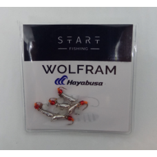 Мормишка вольфр. Start Fishing Банан із насічками гач.№18 Silver CAT eye 2,5 мм 0,3 г 024-025-1