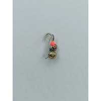 Мормишка вольфр. Start Fishing Коза-мураха гр. з вушком 2х№18 Cu+Gold 3,0* 2,5 мм 0,4 г 084-032-1