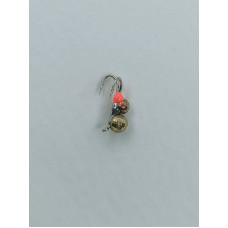 Мормишка вольфр. Start Fishing Коза-мураха гр. з вушком 2х№18 Cu+Gold 3,0* 2,5 мм 0,4 г 084-032-1