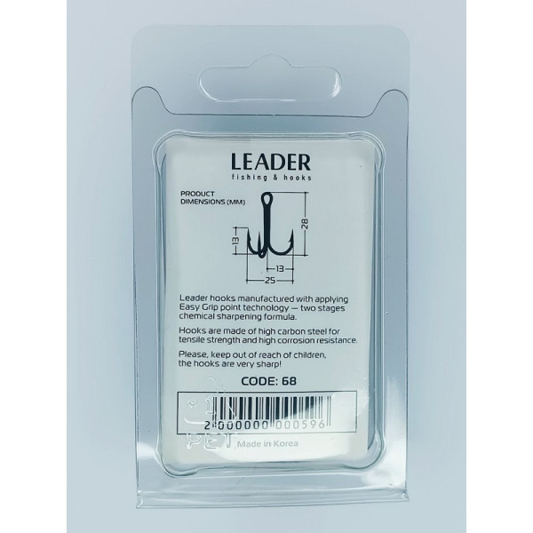Трійник Leader ROUND TREBLE №  1 (3 hooks)