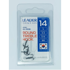 Трійник Leader ROUND TREBLE № 14 (5 hooks)