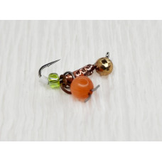 Мормишка вольфр. Start Fishing Пуголовок-личинка гач.№18 Gold+Cu 2.5*CAT eye 10 мм 0,4 г 049-021-1