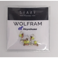 Мормишка вольфр. Start Fishing Пуголовок-личинка гач.№18 Silver+Cu 2.5*CATeye 10 мм 0,4 г 049-021-1