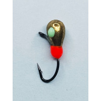 Мормишка вольфр. Start Fishing Крапля з вушком гач.№ 14 Gold 4 мм 1 г 016-040-1