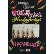Мормишка вольфр. Start Fishing Пуголовок-личинка гач.№14 Cu+Gold 4.0* 20 мм 0,8 г 049-041-1