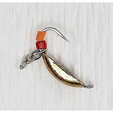 Мормишка вольфр. Start Fishing Супер Банан гач.№ 16 Gold ланцюжок 2 мм 0,2 г 010-020-1