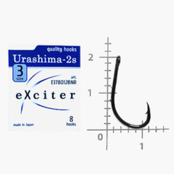 Гачок eXciter model  Urashima - 2s     № 3  (8 hooks)