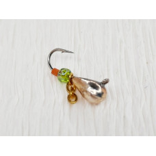 Мормишка вольфр. Start Fishing Крапля з вушком гач.№ 16 Silver ланцюжок 3 мм 0,4 г 016-030-1