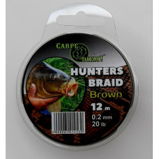 Повідковий матеріал Carpe Diem Hunters Braid Brown 20 lb 12 м 0,2 мм