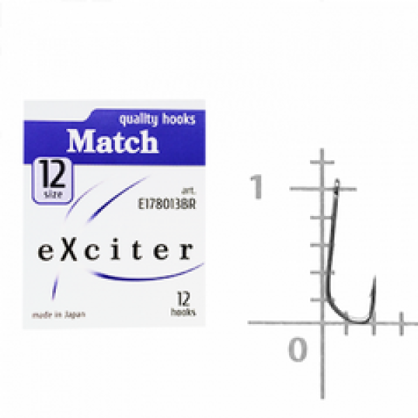 Гачок eXciter model  Match   № 12  (12 hooks)