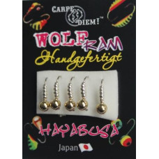 Мормишка вольфр. Start Fishing Пуголовок-личинка гач.№14 Gold+Silver 4.0* 20 мм 0,8 г 049-041-1
