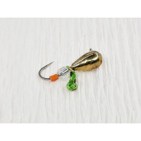 Мормишка вольфр. Start Fishing Крапля з вушком гач.№ 16 Gold ланцюжок 3 мм 0,4 г 016-030-1