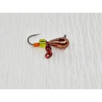 Мормишка вольфр. Start Fishing Крапля з вушком гач.№ 16 Cu ланцюжок 3 мм 0,4 г 016-030-1