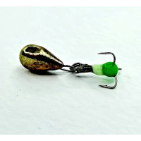 Мормишка вольфр. Start Fishing Крапля з трійником кр. № 18 Gold 4 мм 1 г 060-040-1
