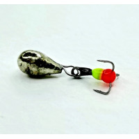 Мормишка вольфр. Start Fishing Крапля з трійником кр. №18 Silver 4 мм 1 г 060-040-1