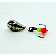 Мормишка вольфр. Start Fishing Крапля з трійником кр. №18 Silver 4 мм 1 г 060-040-1
