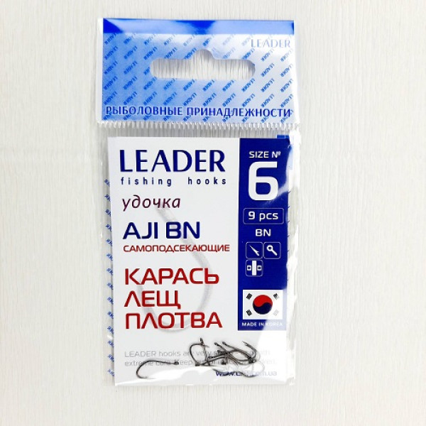 Гачок Leader AJI  BN  №  6 (9 hooks)