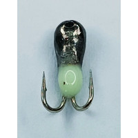 Мормишка вольфр. Start Fishing Коза-клюшка з отвором 2x№ 20 Black 2,5 мм 0,2 г 086-025