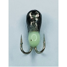 Мормишка вольфр. Start Fishing Коза-клюшка з отвором 2x№ 20 Black 2,5 мм 0,2 г 086-025