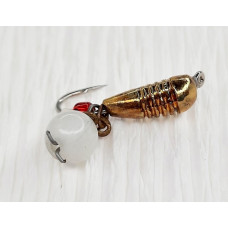 Мормишка вольфр. Start Fishing Банан із насічками гач.№16 Gold CAT eye 3 мм 0,4 г 024-030-1